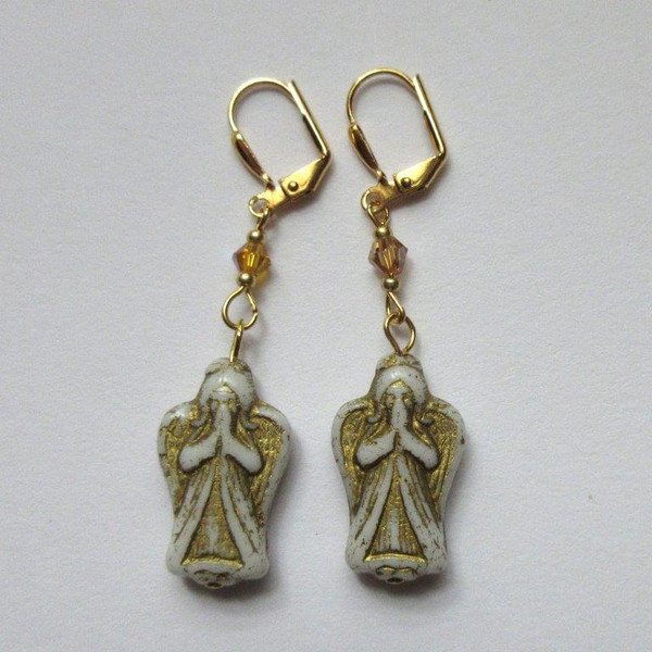 Glass Angel Earrings