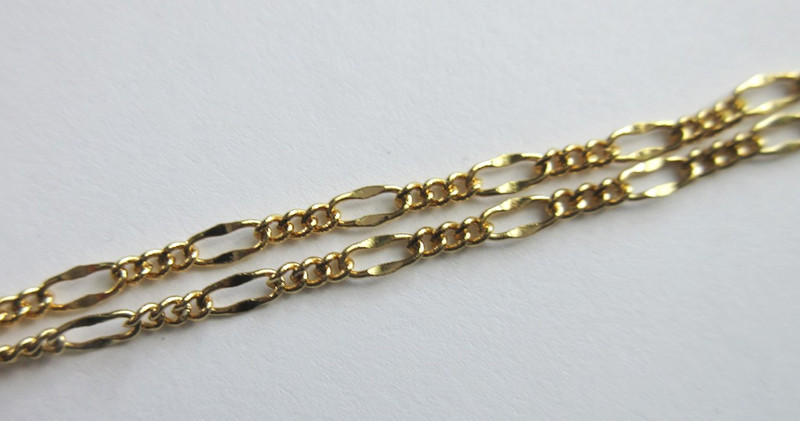 Gold finished Figaro chain