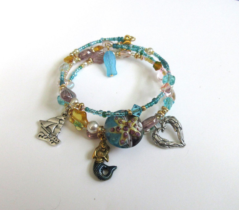 The Enchanted Sea Bracelet, inspired by The Little Mermaid. A meaningful gift for fans of this beloved story and musical.