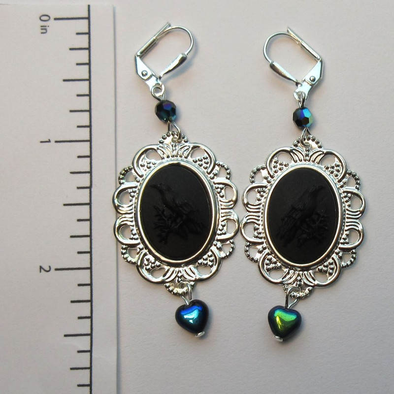 Nevermore Raven Earrings