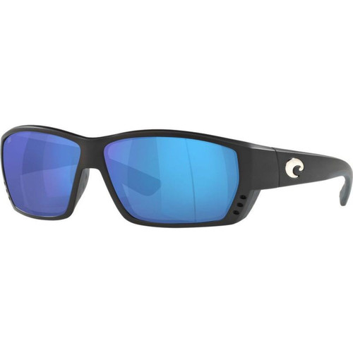 Costa Del Mar Tuna Alley Matte Black Blue Sunglasses Angle Image