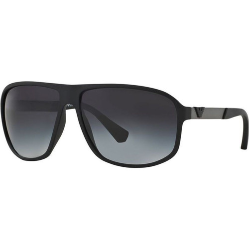 Emporio Armani EA4029 Black Rubber Sunglasses Angle Image