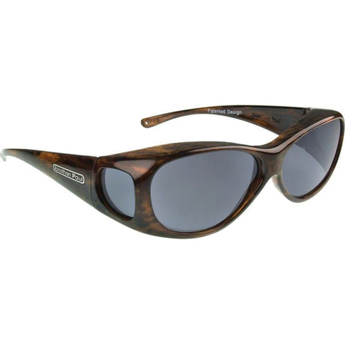 Fitovers Lotus Brushed Horn Grey Polarised Angle