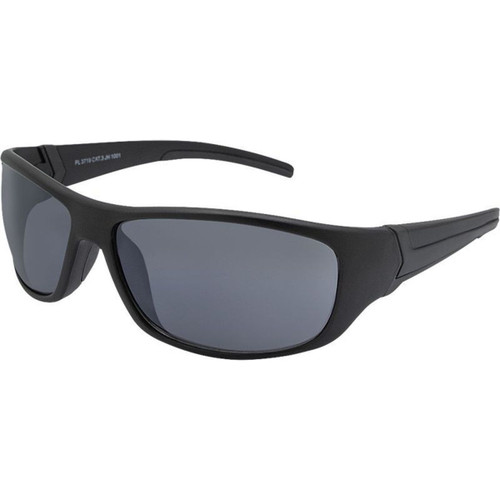 JS Eyewear 3719 Matte Black Smoke Flash Angle