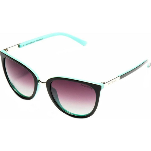 Locello Sorella Dark Brown Blue Sunglasses Angle Image