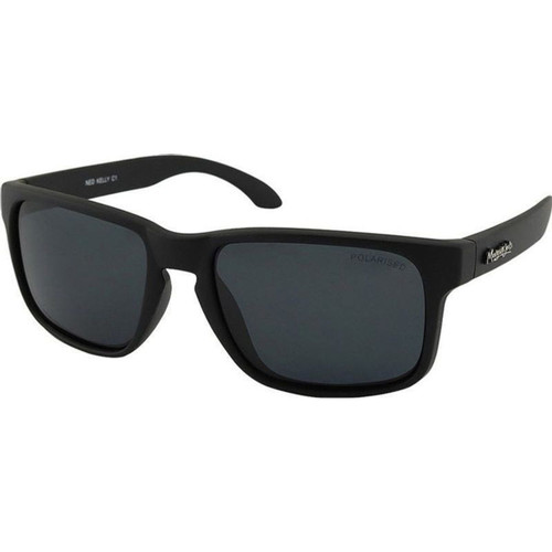 Mangrove Jacks Ned Kelly Matte Black/Smoke Polarised Lenses