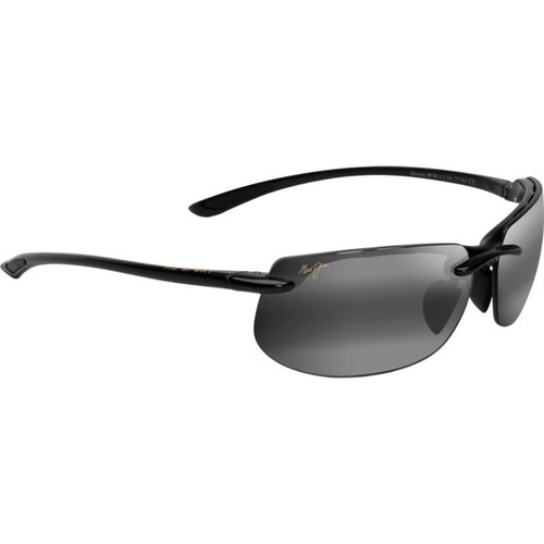 Maui Jim Banyans Gloss Black Neutral Grey Angle