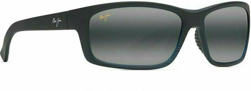 Maui Jim Kanaio Coast Matte Translucent Blue, Black Stripe/Neutral Grey +1.5 Polarised Lenses