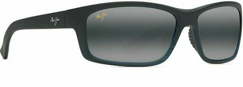 Maui Jim Kanaio Coast Matte Translucent Blue, Black Stripe/Neutral Grey +2.5 Polarised Lenses