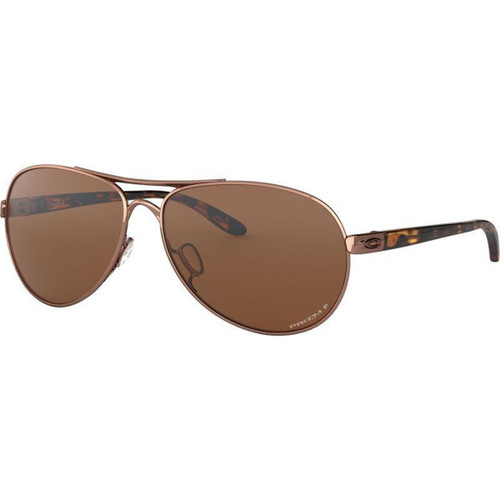 Oakley Feedback Rose Gold Prizm Tungsten Polarised Angle