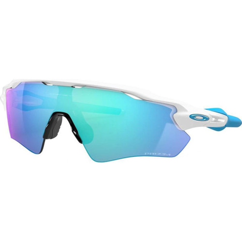Oakley Radar EV Path White Prizm Sapphire Angle