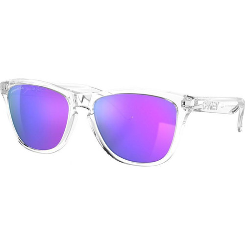 Oakley Frogskins Polished Clear Prizm Violet Angle