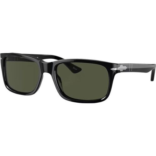 Persol PO3048S Black Green Glass Angle