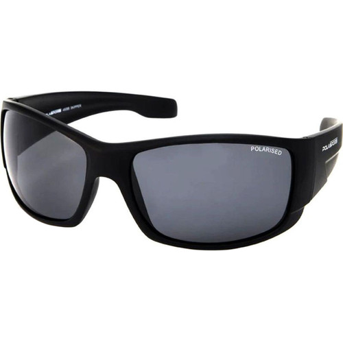 Polasports Skipper Matte Black Smoke Polarised Angle
