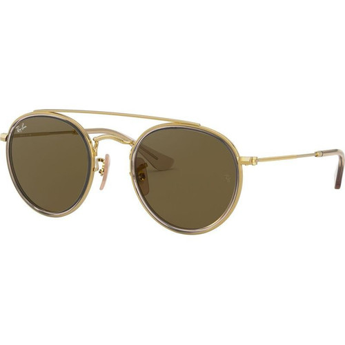 Ray-Ban Junior 9647S Gold Brown Dark Brown Angle