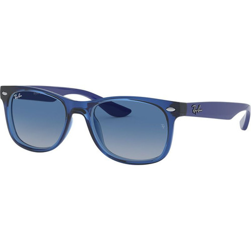 Ray-Ban Junior 9052S New Wayfarer Transparent Blue Blue Angle