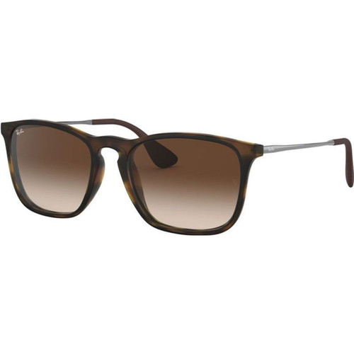 Ray Ban Chris RB4187 Havana Rubber Brown Gradient Angle