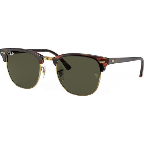 Ray-Ban Clubmaster Classic RB3016 Mock Tort Arista Green Angle