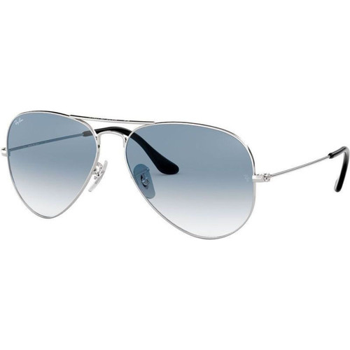 Ray-Ban Aviator Classic RB3025 Silver Blue Gradient Angle