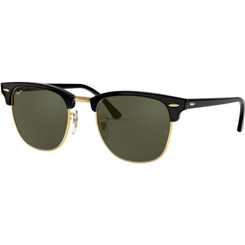 Ray-Ban Clubmaster Classic RB3016 Black Gold Sunglasses Angle Image