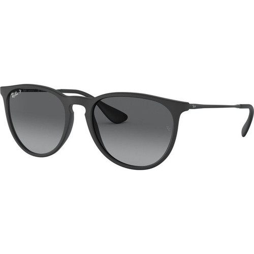 Ray-Ban Erika Classic RB4171 Black Rubber Sunglasses Angle Image