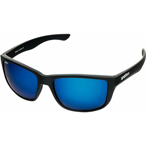 Spotters Rebel Matte Black/Blue Mirror Glass Polarised Angle