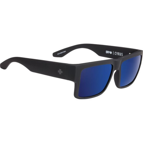 Spy Cyrus Soft Matte Black Blue Spectra Sunglasses Angle Image