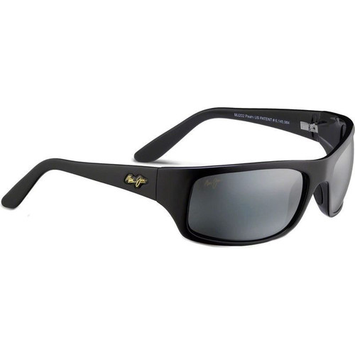 Maui Jim Peahi Matte Black Neutral Grey Angle