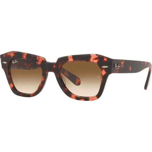 Ray-Ban State Street RB2186 Pink Havana Brown Gradient Angle