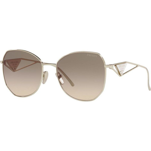 Prada PR57YS Pale Gold Light Brown Grey Gradient Angle