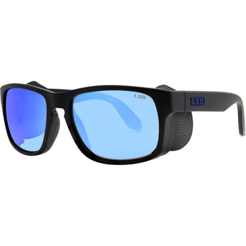 Liive Baja Matte Black Blue Mirror Polarised Glass Angle