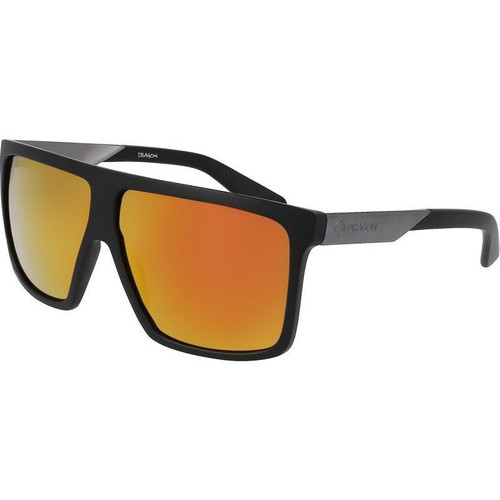Dragon Eyewear Ultra Matte Black Red Angle