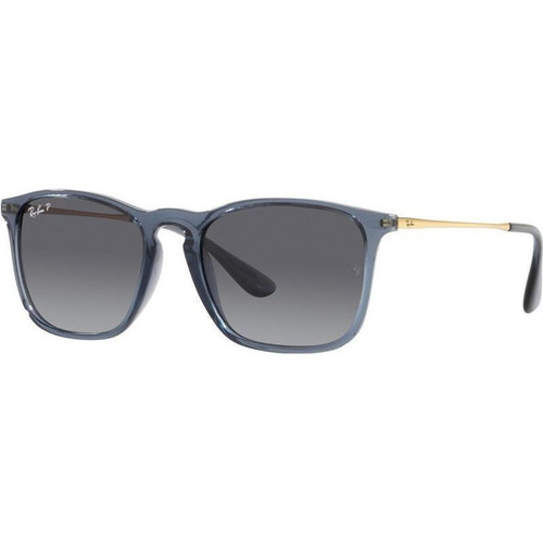 Ray-Ban Chris RB4187 Transparent Blue Grey Polarised Angle