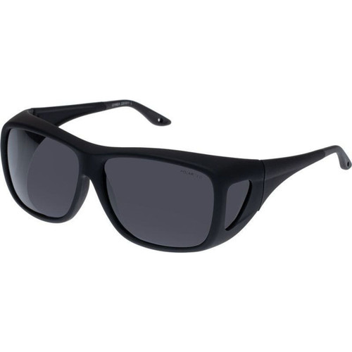 Cancer Council Gymea Black Rubber Smoke Polarised Angle