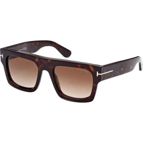 Tom Ford Fausto FT0711 Dark Havana Brown Gradient Angle
