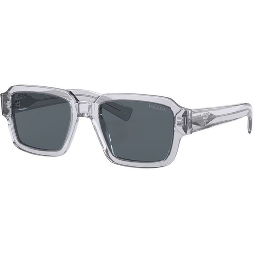 Prada PR02ZSF Transparent Grey Blue Glass Angle