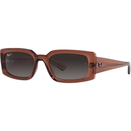 Ray-Ban Kilian RB4395F Transparent Brown Grey Polarised Angle