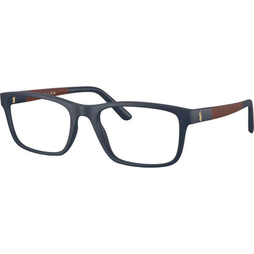 Polo Ralph Lauren Glasses PH2212 Matte Navy Blue Clear Angle