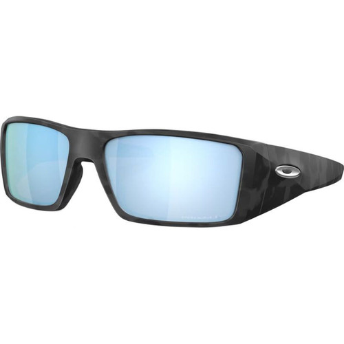 Oakley Heliostat Black Camo Prizm Deep Water Polarised Angle