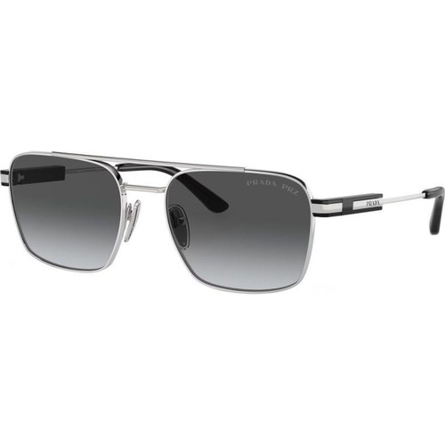 Prada 67ZS Silver Grey Gradient Polarised Angle