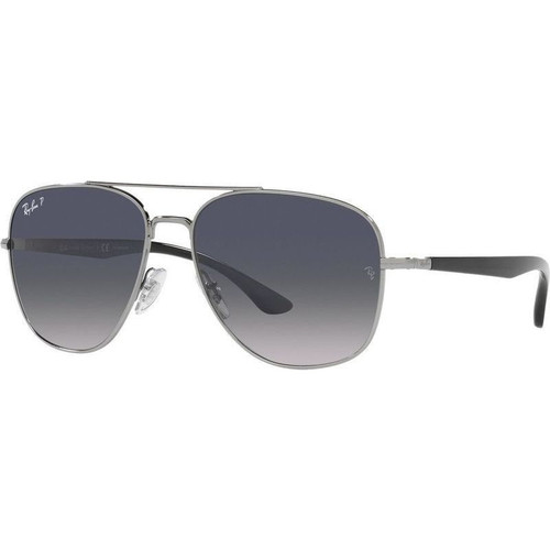 Ray-Ban RB3683 Gunmetal Blue Polarised Angle