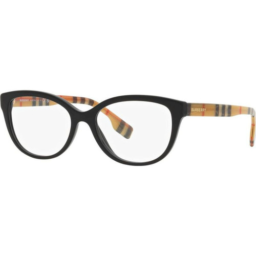 Burberry Esme BE2357 Black Check Glasses Angle Image