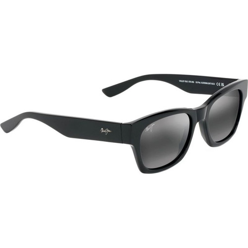 Maui Jim Valley Isle Gloss Black Sunglasses Angle Image