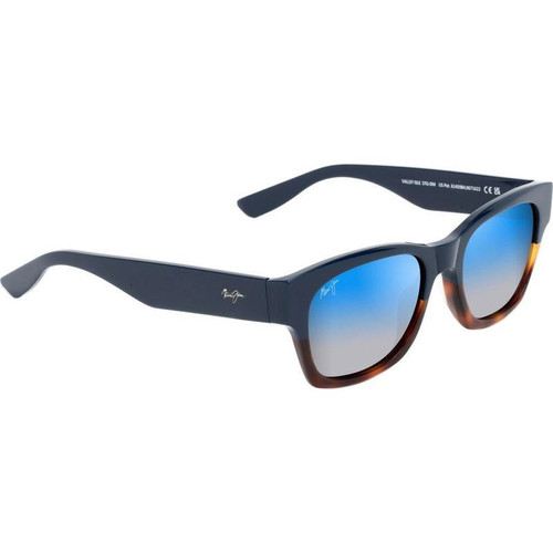 Maui Jim Valley Isle Navy Tortoise Sunglasses Angle Image