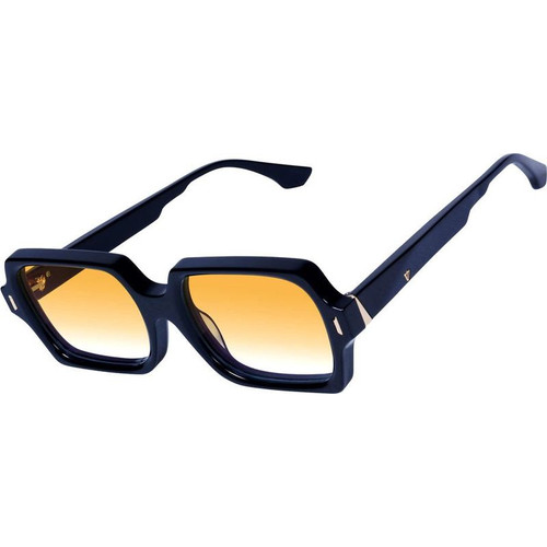 Valley Eyewear Liberty Gloss Black Orange Gradient Sunglasses Angle Image