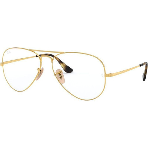 Ray-Ban Aviator RX6489 Glasses Gold Angle Image