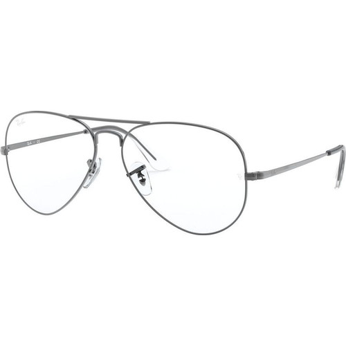 Ray-Ban Aviator RX6489 Glasses Gunmetal Angle Image