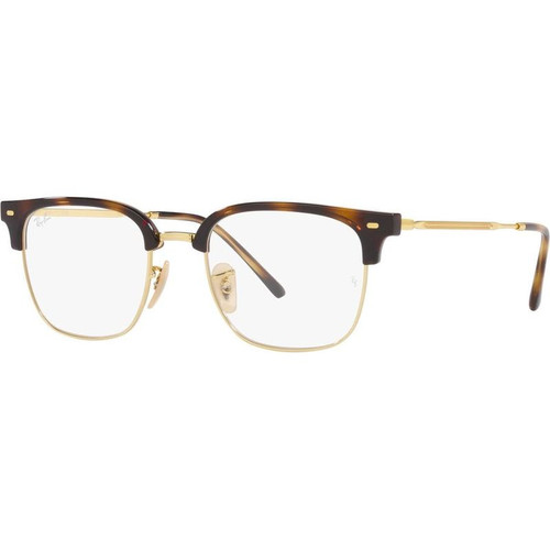 Ray-Ban New Clubmaster RX7216 Havana Gold Glasses Angle Image