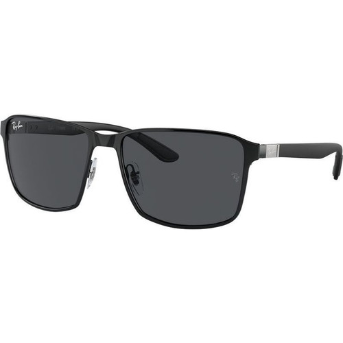 Ray-Ban RB3721 Matte Black on Black Grey Angle
