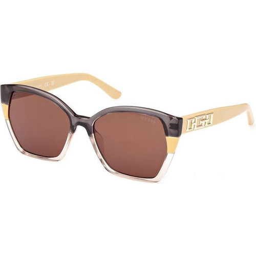 Guess GU7912 Yellow Brown Sunglasses Angle Image
